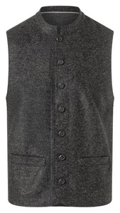 Maerz Uni Color Button Merino Superfine Gilet Antraciet