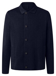 Maerz Uni Color Button Merino Superwash Vest Navy