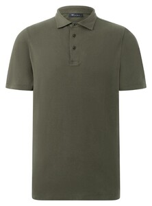 Maerz Uni Color Cotton Piqué Garment Dyed Polo Grape Leaf