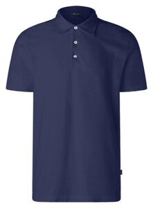 Maerz Uni Color Cotton Piqué Garment Dyed Poloshirt Deep Sea