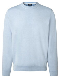 Maerz Uni Color Fine Cotton Knit Trui Blue Sky