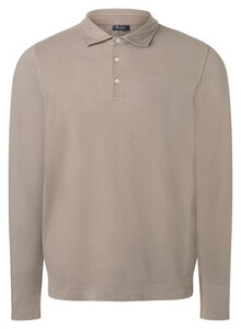 Maerz Uni Color Long Sleeve Jersey Garment Dye Polo Twig