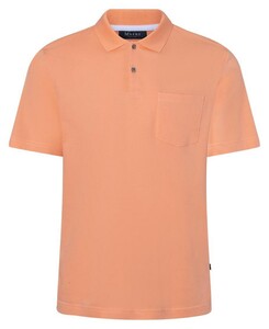 Maerz Uni Color Luxury Mercerized Cotton Polo Fresh Papaya