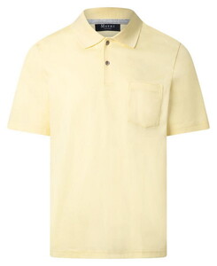 Maerz Uni Color Luxury Mercerized Cotton Polo Lichtgeel