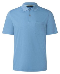 Maerz Uni Color Luxury Mercerized Cotton Polo Shades Of Blue