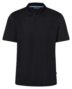 Maerz Uni Color Luxury Mercerized Cotton Poloshirt Black