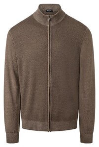 Maerz Uni Color Luxury Merino Extrafine Zip Cardigan Twig