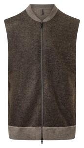 Maerz Uni Color Luxury Superfine Merino Gilet Hardhout