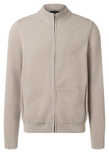 Maerz Uni Color Organic Cotton Cardigan Zip Vest Frappuccino