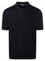 Maerz Uni Color Organic Cotton Stripe Knit Poloshirt Black