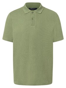 Maerz Uni Color Subtle Texture Pattern Polo Leaf