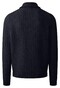 Maerz Uni Color Texture Knit Cardigan High Zip Navy