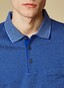 Maerz Uni Contrast Collar Poloshirt Indigo Blue Melange