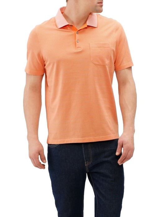 Maerz Uni Contrast Collar Poloshirt Power Orange