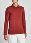 Maerz Uni Cotton Long Sleeve Polo Red Bark