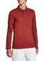 Maerz Uni Cotton Long Sleeve Poloshirt Red Bark