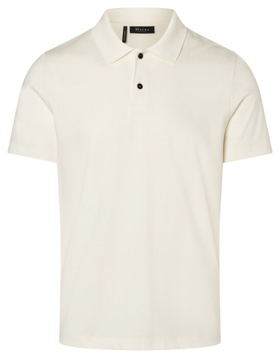 Maerz Uni Cotton Poloshirt Clear White
