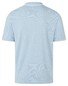 Maerz Uni Cotton Silky Finish Subtle Stripe Collar Contrast Poloshirt Cold Blue