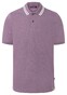 Maerz Uni Cotton Silky Finish Subtle Stripe Collar Contrast Poloshirt Old Lavender