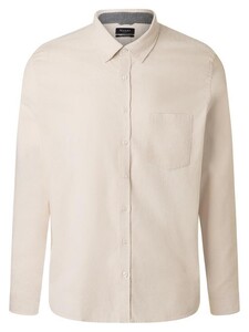 Maerz Uni Fine Corduroy Button-Down Overhemd Mascarpone Cream