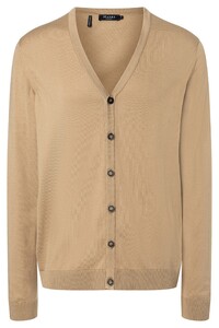 Maerz Uni Knit Luxury Cotton Cardigan Natural Beige