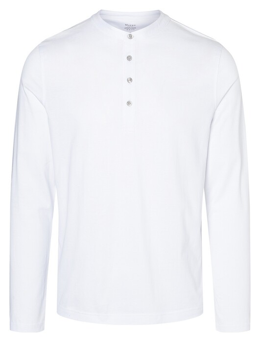 Maerz Uni Long Sleeve Buttons T-Shirt Pure White