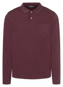 Maerz Uni Mercerized Cotton Long Sleeve Polo Fudge