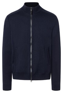 Maerz Uni Merino Superwash Knit Zipper Cardigan Vest Navy