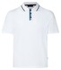 Maerz Uni Tipping Contrast Mercerized Cotton Poloshirt Pure White
