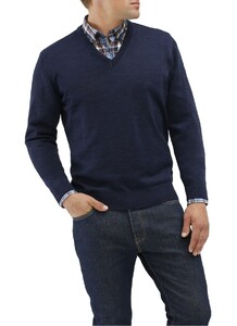 Maerz V-hals Trui Dusk Blue