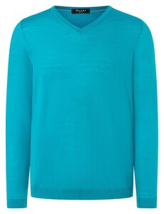 Maerz V-Neck Merino Extrafine Trui Crystal Ocean