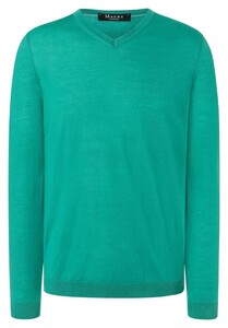 Maerz V-Neck Merino Extrafine Trui Herbal Candy