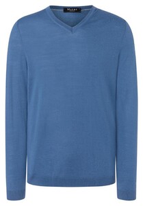 Maerz V-Neck Merino Extrafine Trui Skylight