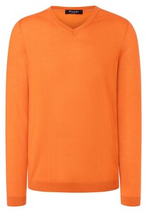 Maerz V-Neck Merino Extrafine Trui Tangerine