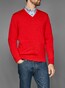 Maerz V-Neck Merino Superwash Pullover Just Red