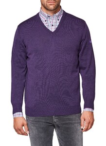 Maerz V-Neck Merino Superwash Pullover Wisteria