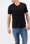 Maerz V-Neck Uni Shirt T-Shirt Zwart