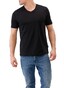 Maerz V-Neck Uni Shirt T-Shirt Zwart