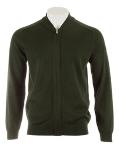 Maerz Vest Merino Cardigan Dark Green