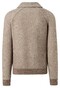 Maerz Wool Troyer Zip Two-Tone Stripe Knit Pullover Choco Cream