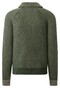 Maerz Wool Troyer Zip Two-Tone Stripe Knit Pullover Dark Green