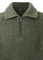 Maerz Wool Troyer Zip Two-Tone Stripe Knit Pullover Dark Green