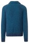 Maerz Wool Troyer Zip Two-Tone Stripe Knit Pullover Dusk Blue