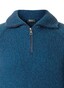 Maerz Wool Troyer Zip Two-Tone Stripe Knit Pullover Dusk Blue