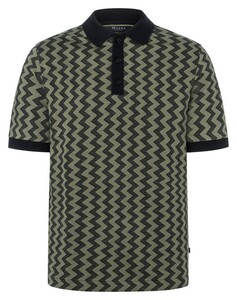 Maerz Zig-Zag Jacquard Cotton Polo Moss Carpet