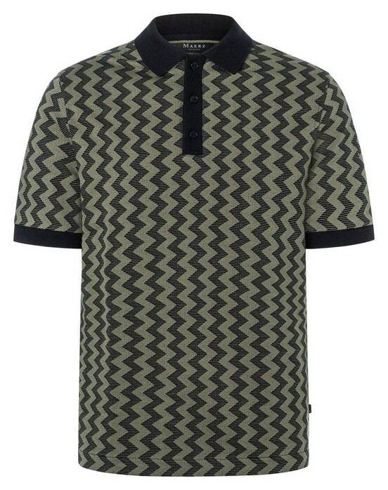 Maerz Zig-Zag Jacquard Cotton Polo Moss Carpet