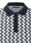 Maerz Zig-Zag Jacquard Cotton Polo Navy