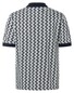 Maerz Zig-Zag Jacquard Cotton Polo Navy