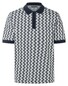 Maerz Zig-Zag Jacquard Cotton Polo Navy