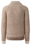 Maerz Zip Cardigan Texture Knit Subtle Contrast Colors Choco Brown